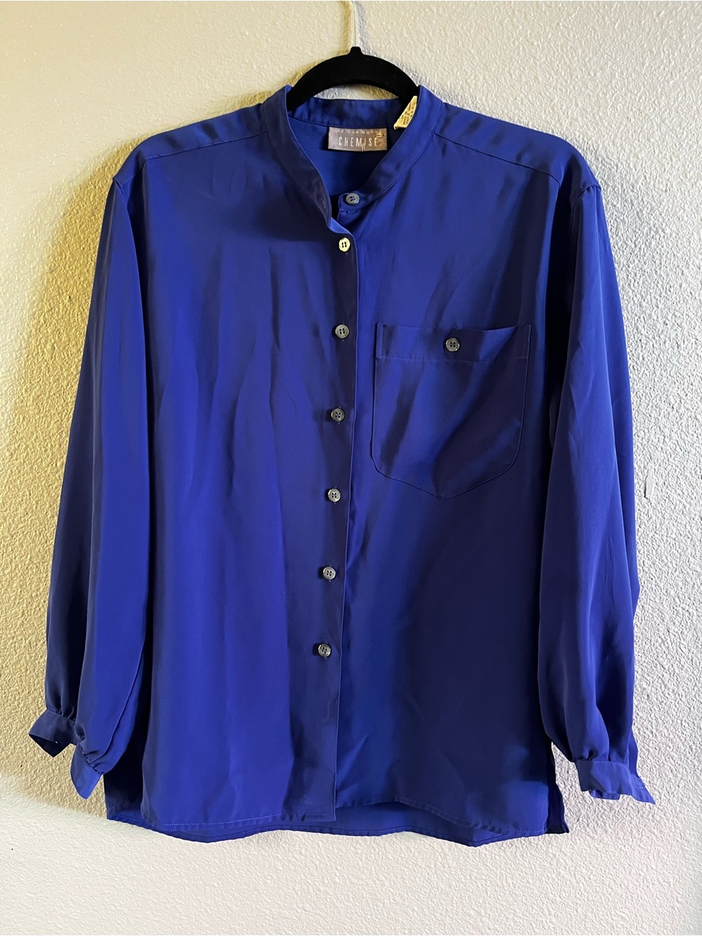 Liz Claiborne Royal Blue Button-Up Blouse